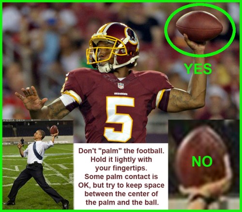 Football Don't palm the ball