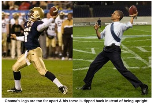 Football Legs and torso position