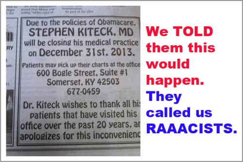 OBAMACARE Doctor quitting