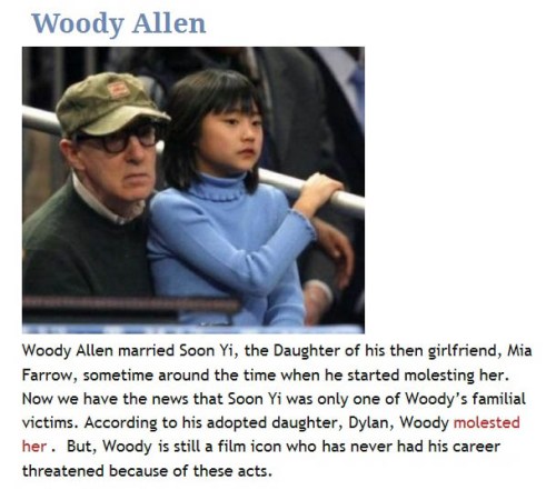 Woody Allen child molester
