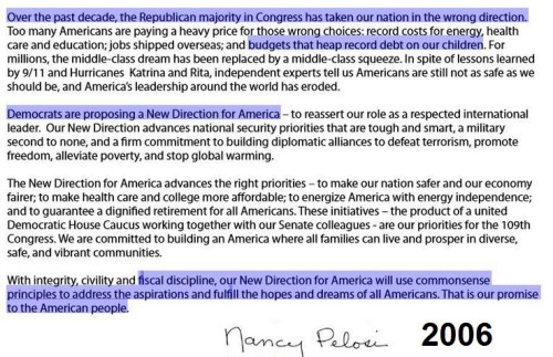 2006 Pelosi New Direction speech