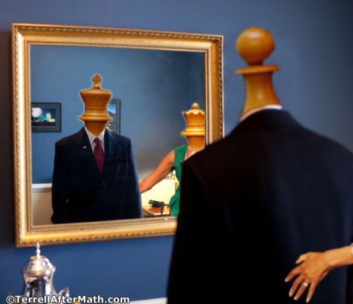 2014_03 26 Empty coat thinks he's King by Terrell