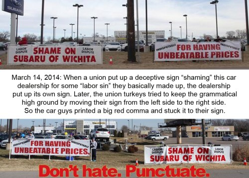 2014_03 Union vs Subaru - Don't hate Punctuate