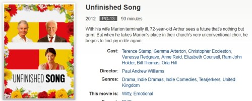 MOVIE Unfinished Song