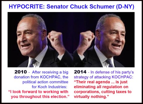 2014 vs 2010 Schumer Koch hypocrisy