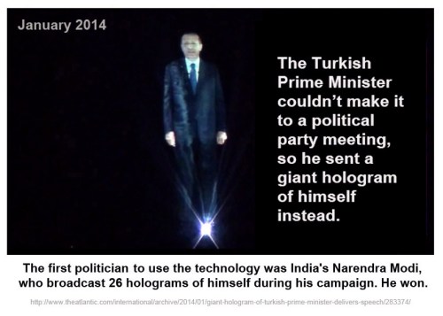 2014_01 Turkish PM uses 3D hologram of self