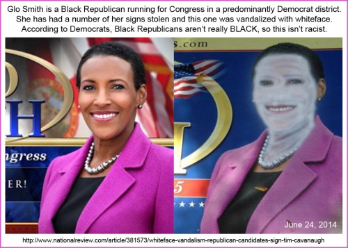 2014_06 24 Glo Smith whiteface not really racist