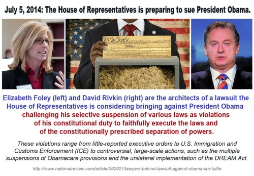 2014_07 05 Two lawyers and House of Rep prepare to sue Obama