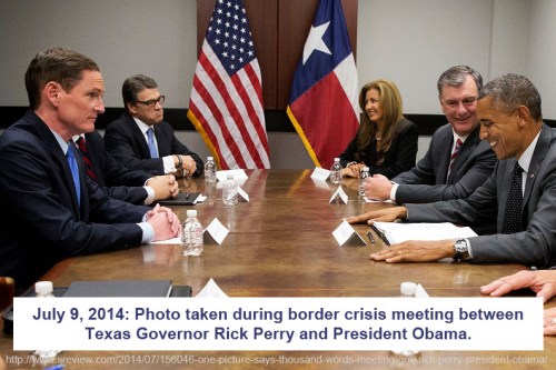 2014_07 09 Perry and Obama meet about border crisis