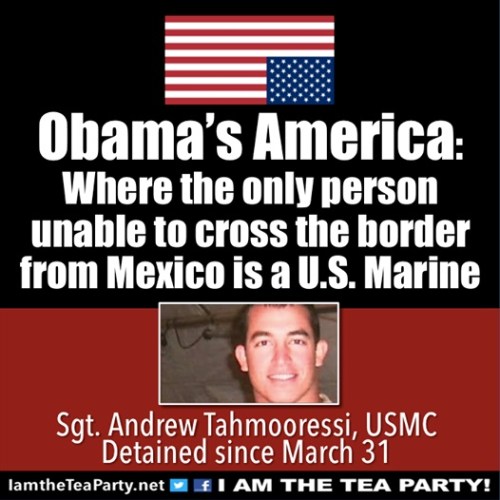 BORDER Marine can't get into US
