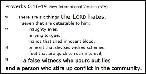Proverbs 6 The Lord hates