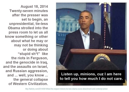 2014_08 18 Obama doesn't care