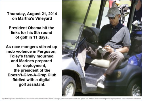 2014_08 21 OBAMA 8th round of golf in 11 days
