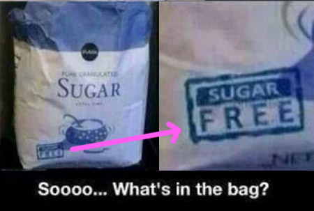 SUGAR So what's in the bag