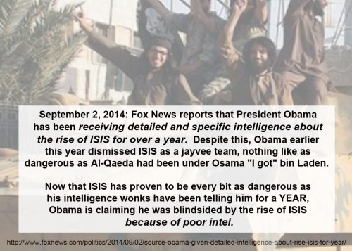 2014_09 02 Obama had intel on ISIS a year ago