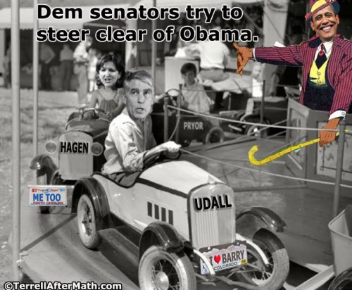 2014_10 Dems try to steer clear of Obama