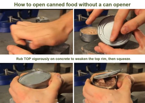 How to open a can without a can opener