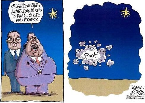 Wishing to be rid of racial bigotry