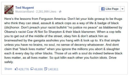 2014_11 Ted Nugent on Ferguson