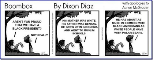 Boombox Obama isn't black American