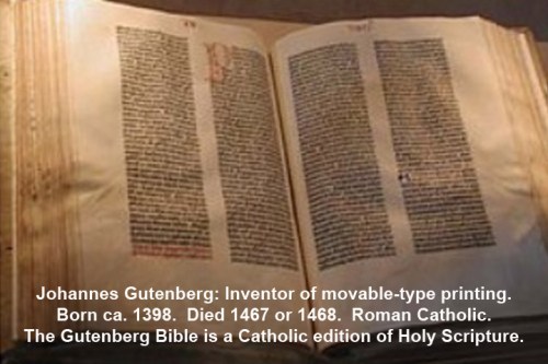 Gutenberg was Catholic