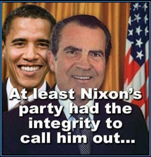Nixon's party called him out