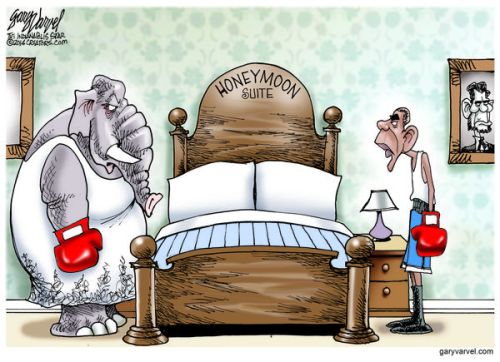 Cartoonist Gary Varvel: The GOP/Obama political honeymoon