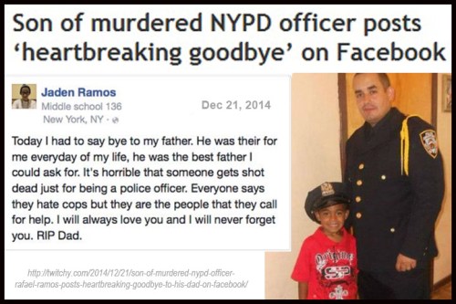 2014_12 21 NYPD cop's son posts good bye