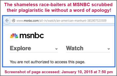 2015_01 10 MSNBC scrubs fake photo