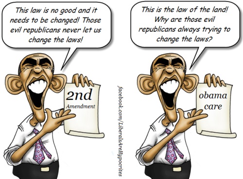 Obama toon - Changing the law