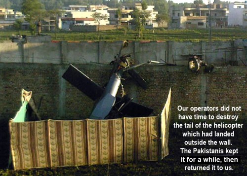 Chopper downed in bin Laden raid - tail survived