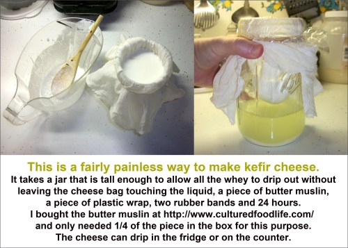 Making kefir cheese a