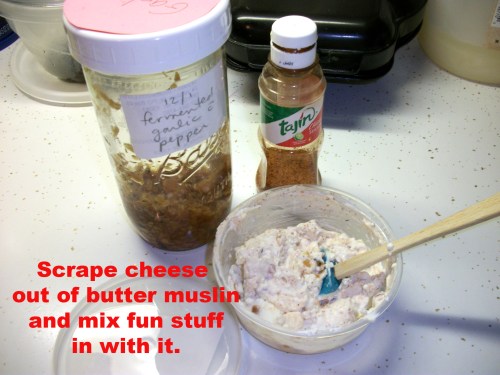 Making kefir cheese c