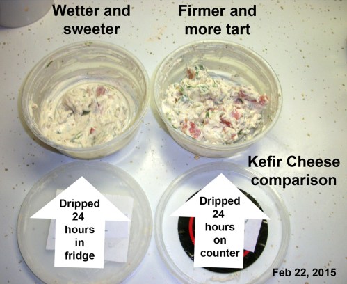 Making kefir cheese d