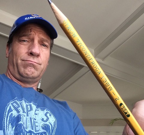 Mike Rowe with pencil