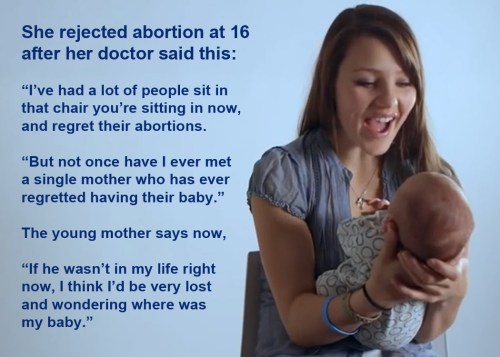 She rejected abortion at 16