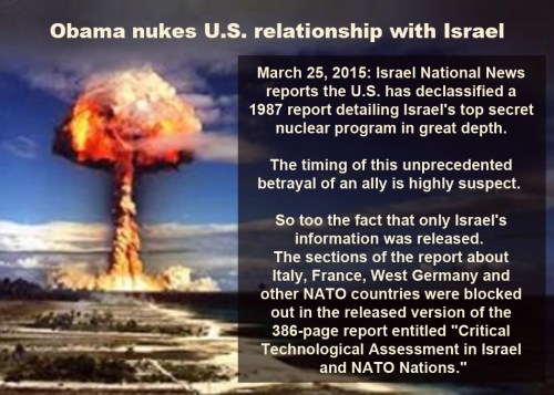 2015_03 25 Obama nukes US relationship with Israel