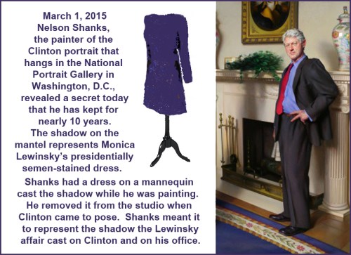 Clinton portrait by Shanks in Natl Gallery