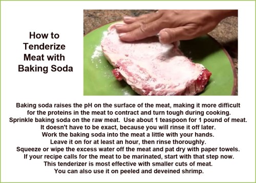 How to tenderize meat with baking soda