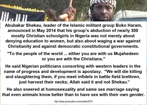 2014_05 Boko Haram - war on Christianity and democracy