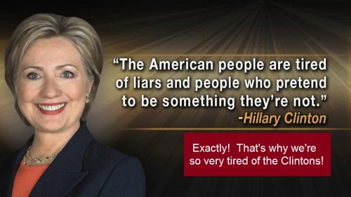 HILLARY we're tired of you