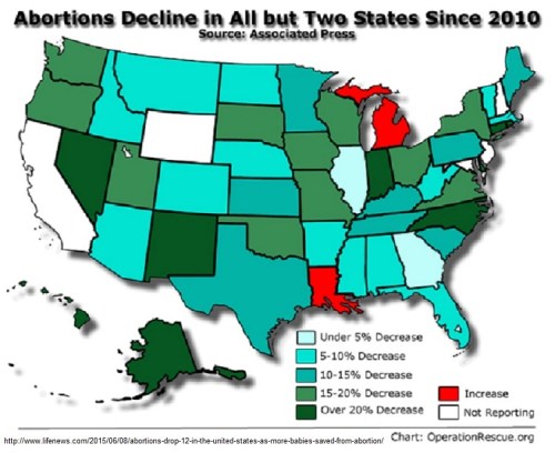 2015 Abortions down in 48 states