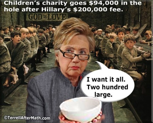 2015_06 18 Hillary costs charity a bundle by Terrell