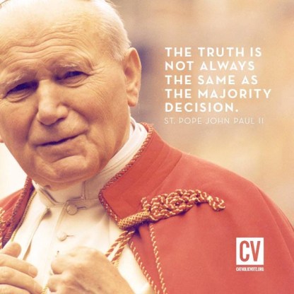 JPII Truth vs majority