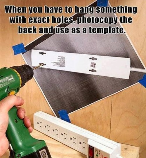 TIP hang with photocopy template