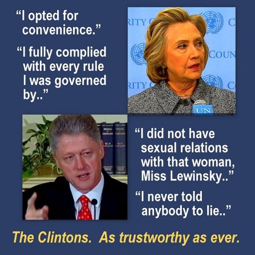 Clintons as trustworthy as ever
