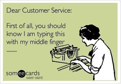 Customer Service typing