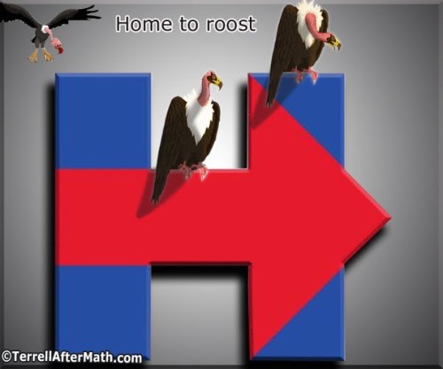2015_08 25 HILLARY Home to roost by Terrell