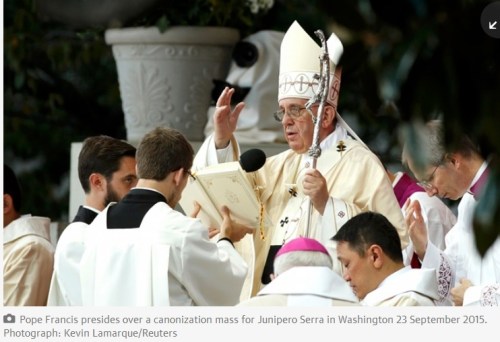 2015_09 23 Pope Francis canonizes Junipero Serra