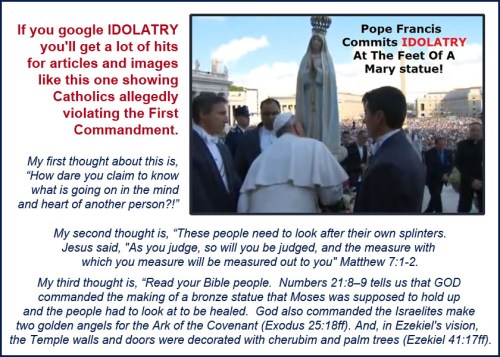 Idolatry - Pope Francis and Mary